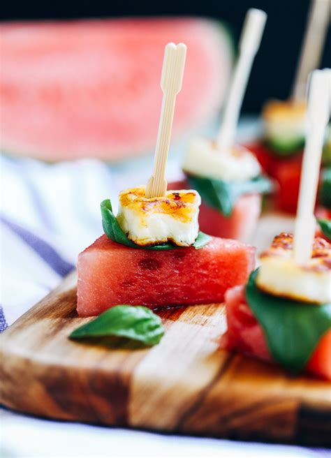 There were no significant differences between seeded and seedless watermelon varieties. Watermelon Basil Halloumi Bites - Making Thyme for Health