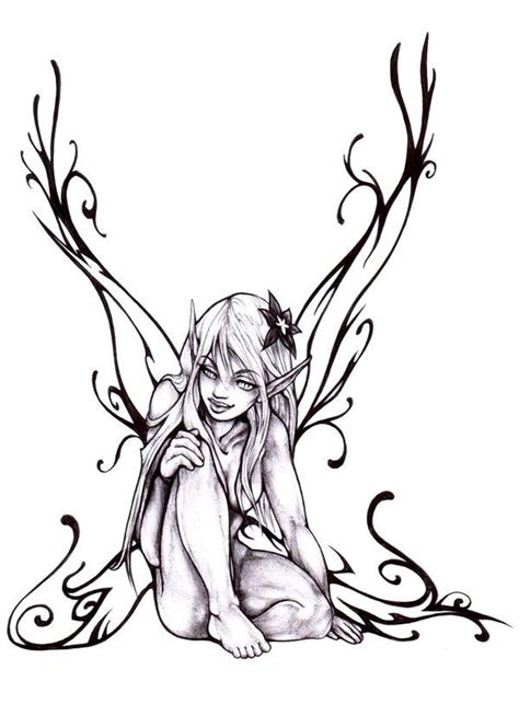 Dark Fairy Drawings To Color More From Deviantart Fairy Drawings
