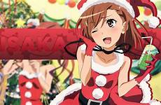 mikoto misaka christmas wallpaper anime deviantart index certain