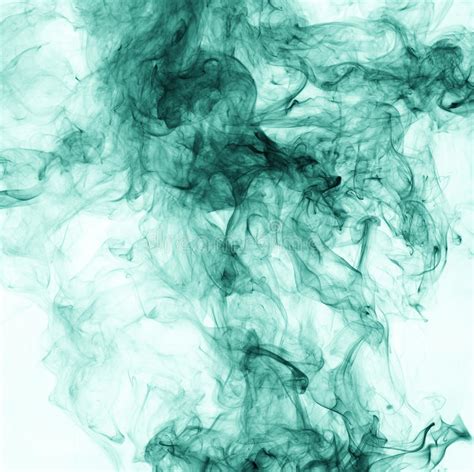 Green Smoke On White Background Inversion Stock Image Image Of Blue