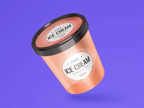 tub ice cream container mockup psd good mockups