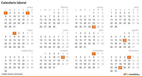 Calendario Laboral Consulta Todos Los Festivos Puentes Y Semana