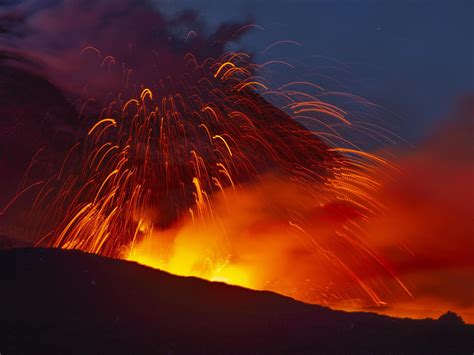 That eruption was linked to an earthquake which caused. Mount Etna spews lava and ash in spectacular new eruption ...