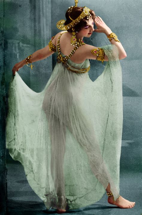 colors for a bygone era mata hari in one of her erotic dance routines ca 1906