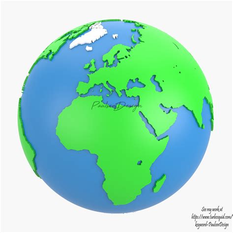 Artstation Earth 3d Map