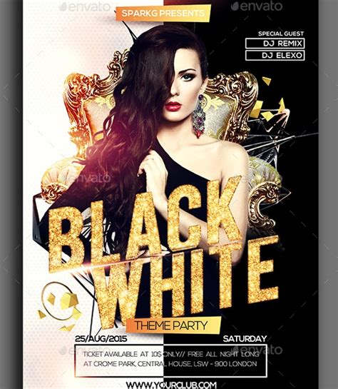 Free 20 Black And White Flyer Templates In Eps Psd