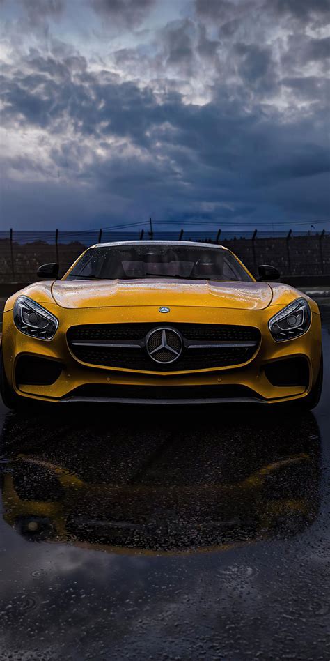 1080x2160 Yellow Mercedes Benz Amg 2020 4k One Plus 5thonor 7xhonor