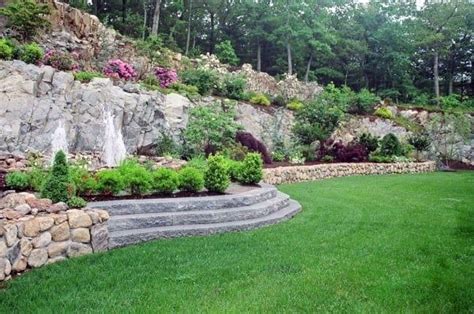 Tall Retaining Wall Ideas Sloped Backyard Landscaping Backyard Garden