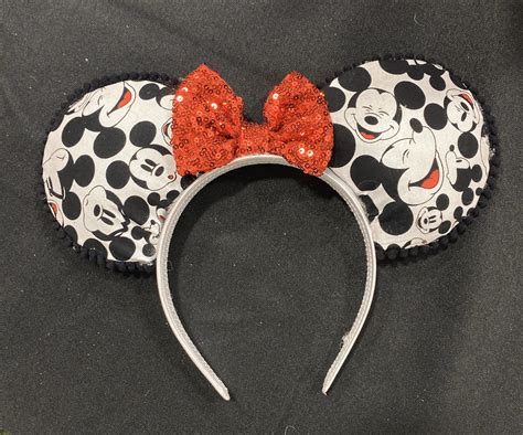 Mickey Mouse Ears Headband Etsy Mouse Ears Headband Mickey Mouse