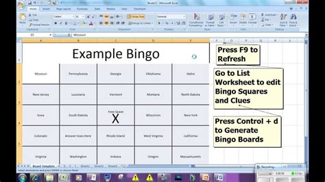 Bingo Card Generator Microsoft Excel Free Download Intended For Bingo