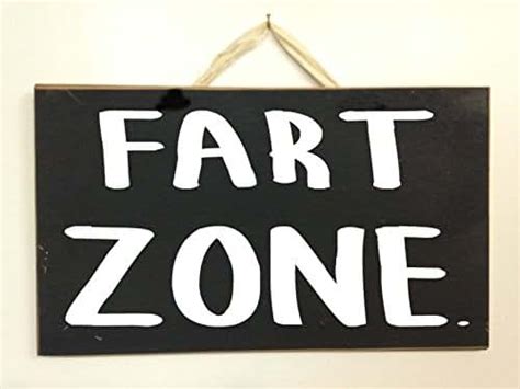 Fart Zone Sign Bathroom Humor Handmade