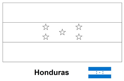 Bandera De Honduras Para Colorear Pintar E Imprimir My Xxx Hot Girl