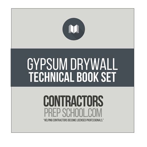 Gypsum Drywall Technical Exam Book Set Contractors Prep School