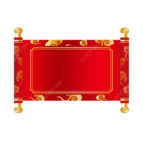 Red Scroll Png Image Square Red Printed Scroll Illustration Square