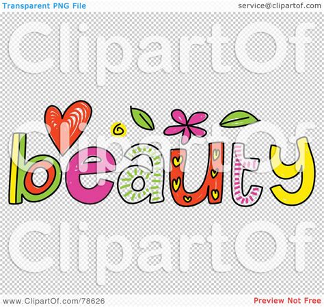 Royalty Free Rf Clipart Illustration Of A Colorful Beauty Word By