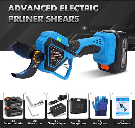 Professional Cordless Electric Pruning Shears Pcs Backup Rechargeable Ah Lith Ebay