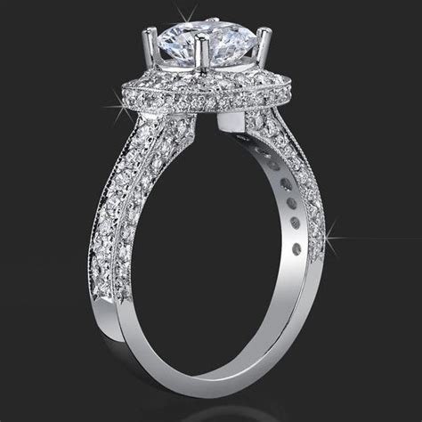 Discover engagement ring designs in styles ranging from halo settings to solitaires, vintage inspired ring designs, and more. Unique Style Halo Engagement Ring with Ultra Diamonds High Quality All Over - bbr441 | Unique ...