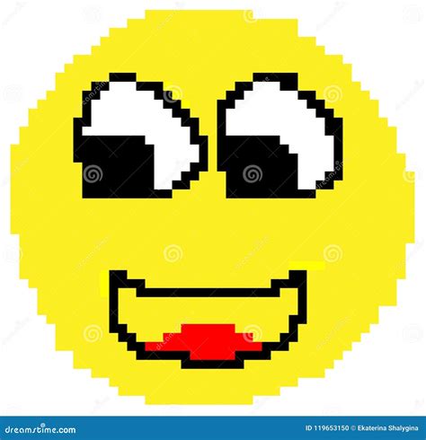 Smiley Face Drawn In Pixels Stock Illustration Illustration Of