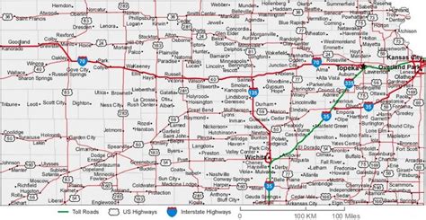 Kansas State Map With Highways Map
