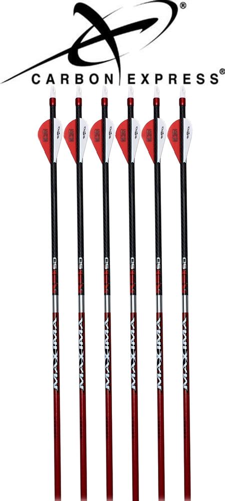 Carbon Express Maxima Red Sd Hunting Arrows Fletched To Order Trimmed