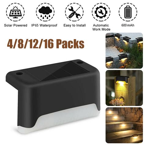 Solar Deck Lights Outdoor 16 Pack Step Waterproof Led 割引クーポン