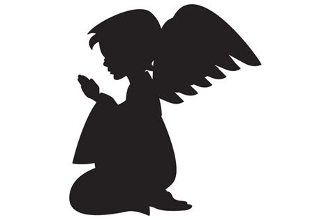 Praying Angel Silhouette Angel Silhouette Silhouette Praying Angel