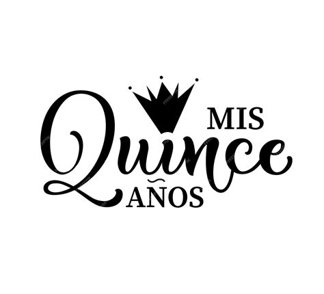 Mis Quince Anos Caligrafía Para Celebración De Cumpleaños De Niña Latinoamericana Vector Premium