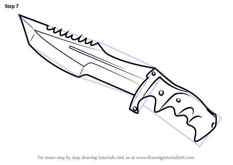 Hand holding knife 7 source tumblr hand references in 2019. Step by Step How to Draw Huntsman Knife from Counter ...
