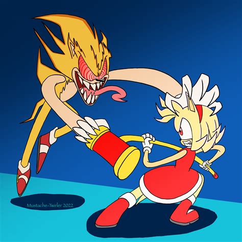 Super Sonic Fleetway Vs Super Amy Rose By Mustache Twirler On Deviantart