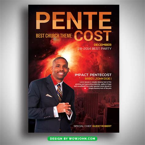 Pentecost Church Flyer Template Psd Design Free Psd Templates Png
