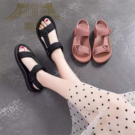 Ah Cod New Fashion Korean Flat Sandals 2028 1 Shopee Philippines