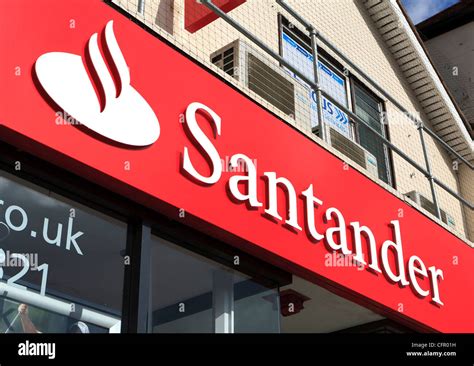Santander Bank Name And Logo Stock Photo Alamy