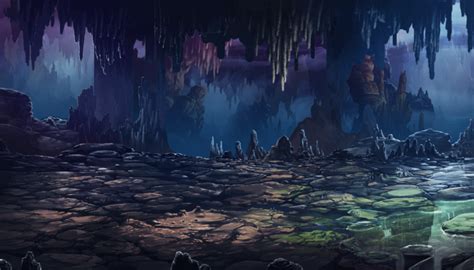 Arcade Style Scrolling Background Fossil Caves