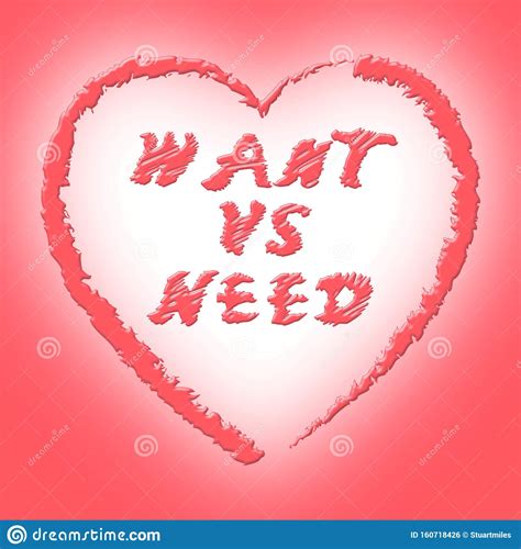 Need Versus Want Book Depicting Wanting Something Compared With Needing