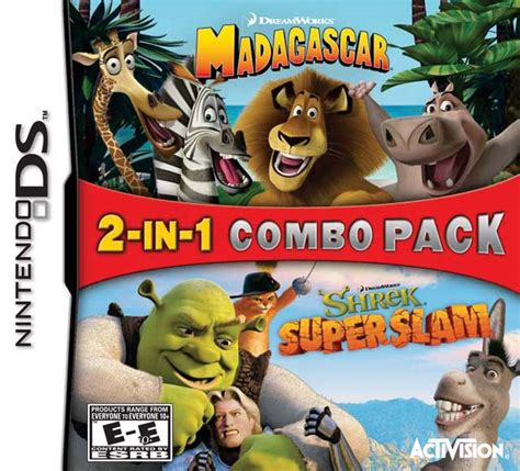 Dreamworks Madagascar Shrek Super Slam 2 In 1 Combo Pack Box Shot