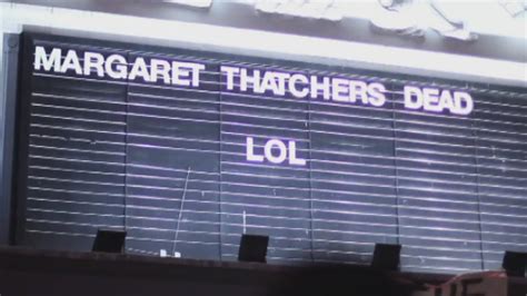 Margaret Thatcher Death Party In Brixton Lol Sign Put Up At Ritzy Cinema London Youtube