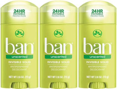 Ban Anti Perspirant Deodorant Invisible Solid Unscented 260 Oz