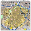 Aerial Photography Map of Santa Ana, CA California