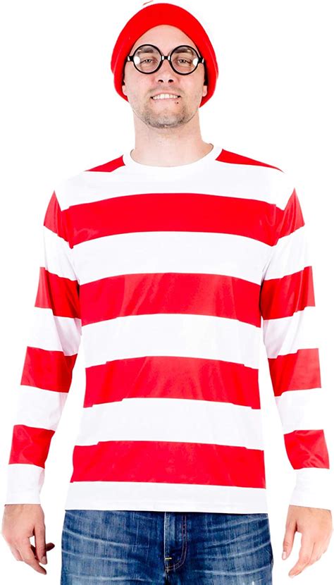 Wheres Waldo Wally Deluxe Adult Or Youth Costume Set Halloween