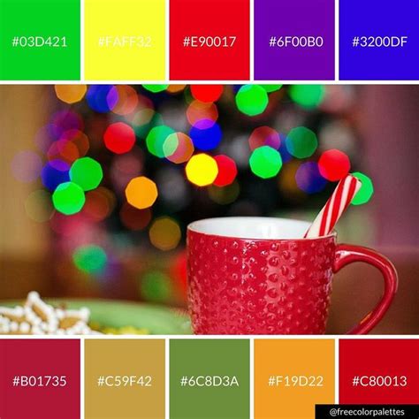 Bright Christmas Bold Color Palette Inspiration Digital Art Palette And Brand Color