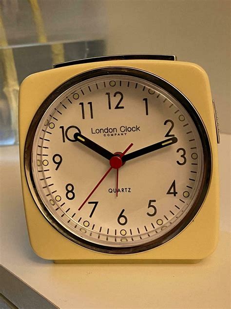 London Clock Company Cream Plastic Alarm Clock Lc15054 C Etsy