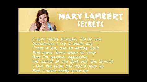 Secrets Mary Lambert Secrets Lyrics Lyrics Official Audio Youtube