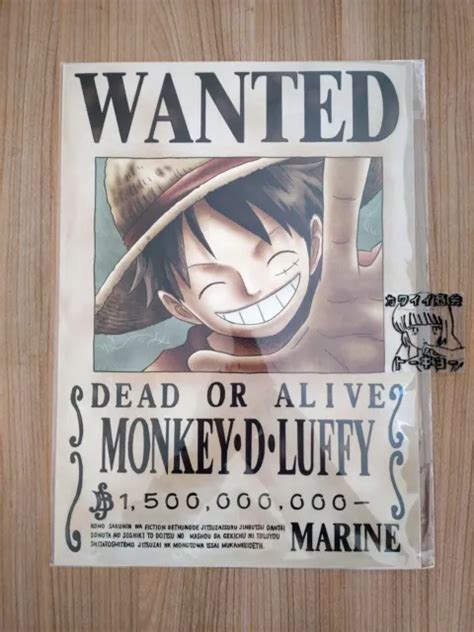 One Piece Luffy Wanted Poster Official Mugiwara Store Tokyo Limited X Cm New Picclick Uk