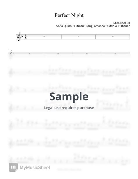 Leseraffim Perfect Night Bowing Fingering Available Sheets By Rose Hong