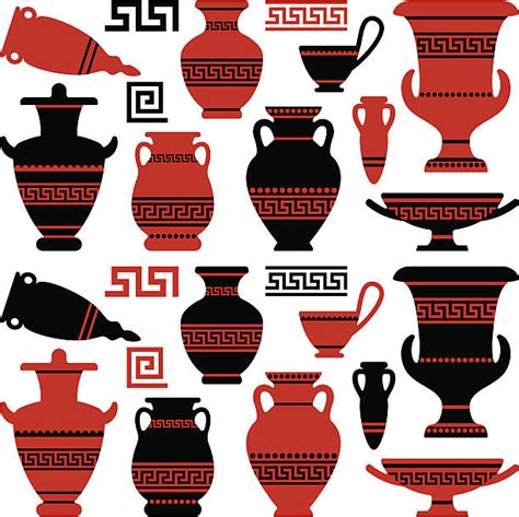 Ancient Greek Pottery Illustrations Royalty Free Vector Graphics