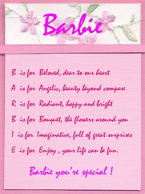Barbie Doll Poem Essay Telegraph