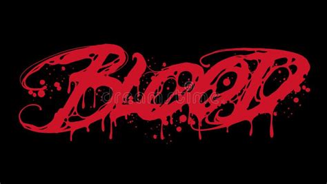 Blood Single Word On Black Stock Vector Illustration Of Background