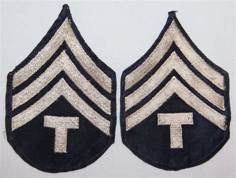 G130 Wwii Technical Sergeant Chevrons B And B Militaria