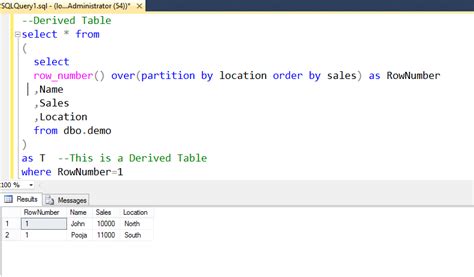 Use Rownumber Function In Where Clause In Sql Server Sql Server Training