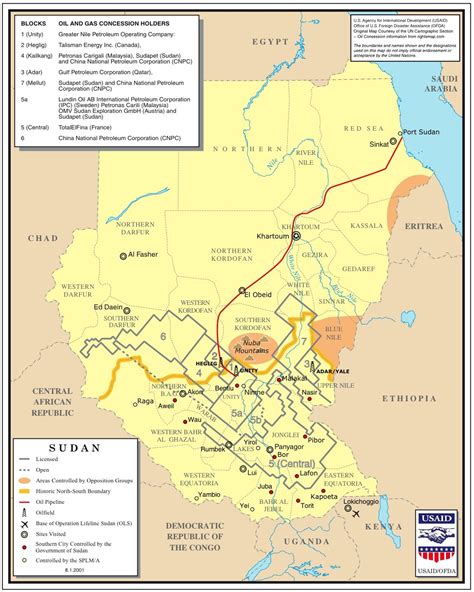 Map Of The Oil Pipeline From The Northsouth Border To Port Sudan